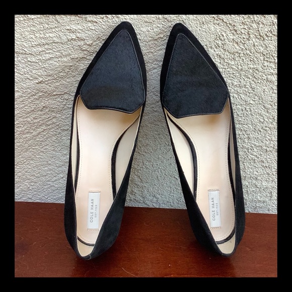 Cole Haan Dellora Suede and Calfhair Flats - Picture 2 of 7